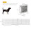 PawHut Barrera para Perro Blanco 432 x 36 x 70 cm 3