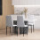 Homcom Sillas de Comedor Blanco 41 x 50 x 97 cm 2