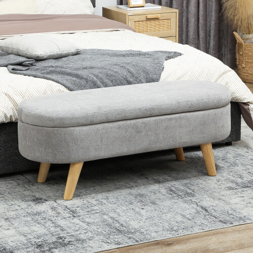 Homcom Banco de Cama Gris 110 x 40 x 43 cm 1
