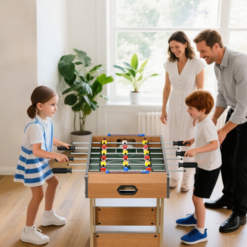 Homcom Futbolín de Mesa Marrón 69 x 37 x 70 cm 1