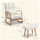 Homcom Silla Mecedora Blanco 64.5 x 82 x 89 cm 3