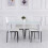 Homcom Sillas de Comedor Blanco 41 x 50 x 97 cm 6