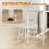 Homcom Muebles de Bar Marrón 110 x 50 x 89.5 cm 4
