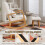 Homcom Silla Mecedora Blanco 64.5 x 82 x 89 cm 4