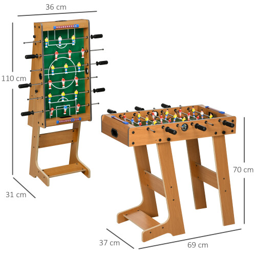 Homcom Futbolín de Mesa Marrón 69 x 37 x 70 cm 2