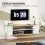 Homcom Mueble de TV Blanco 120 x 40 x 38.5 cm 2