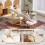 Homcom Silla Mecedora Blanco 64.5 x 82 x 89 cm 7