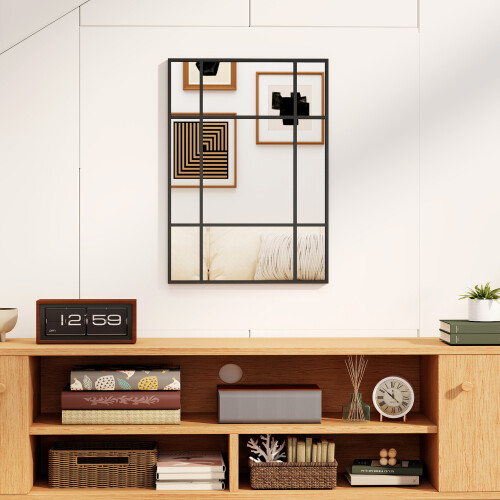 Homcom Espejo de Pared Negro 50 x 2 x 70 cm 1