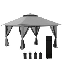 Carpa Plegable Gris 392 x 392 x 283 cm