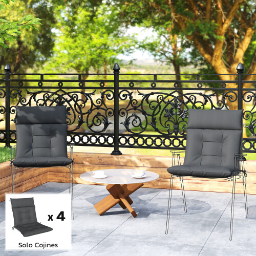 Outsunny Cojines para Silla Gris 111.5 x 53 x 8 cm 2