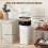 Homcom Cubo de Basura Blanco 33 x 25 x 84 cm 2