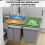Homcom Cubo de Basura Gris 48 x 34.3 x 35.1 cm 3