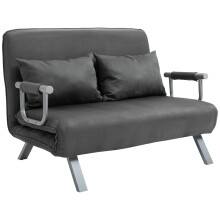 Sofá Cama Doble Gris 111 x 80 x 78 cm