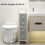 Homcom Cómoda de Tela Gris 20 x 43 x 81.5 cm 4