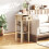Homcom Mesa Auxiliar Marrón 30 x 30 x 75 cm 2