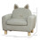 Homcom Sillón Infantil Gris 61 x 42 x 53 cm 3
