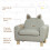 Homcom Sillón Infantil Gris 61 x 42 x 53 cm 4