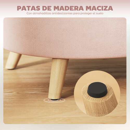 Homcom Banco de Almacenaje Rosa 71 x 51.5 x 42 cm 1