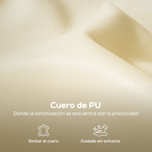 Homcom Sofá 3 Plaza Beige 190 x 83 x 90 cm 2