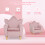 Homcom Sillón Infantil Rosa 50 x 42 x 58 cm 5