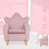 Homcom Sillón Infantil Rosa 50 x 42 x 58 cm 6
