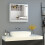 Homcom Armario con Espejo Blanco 48 x 14.5 x 45 cm 2