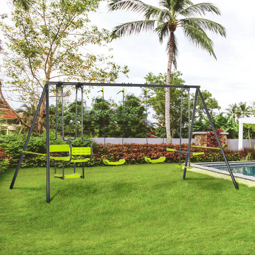 Outsunny Set de Columpio Bicolor 355 x 184 x 186 cm 2
