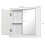 Homcom Armario con Espejo Blanco 48 x 14.5 x 45 cm 3