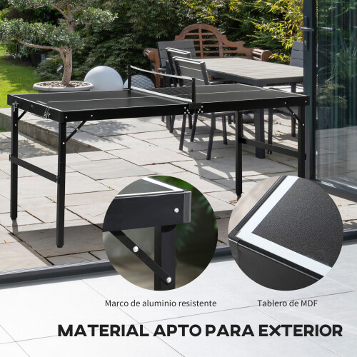 Mesa de Ping-Pong Negro 152 x 76 x 72 cm 2