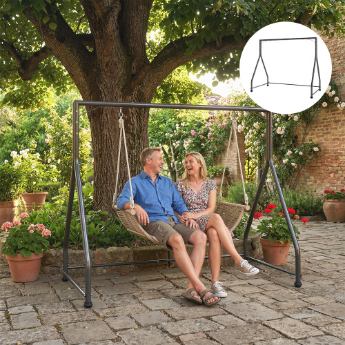 Outsunny Estructura de Columpio Negro 210 x 117 x 175 cm 1