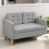 Homcom Sofá Dos Plaza Gris 117 x 62 x 78 cm 2