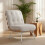 Homcom Butaca de Salón Beige 62.5 x 94 x 81 cm 2