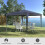 Outsunny Carpa de Jardín Bicolor 293 x 293 x 252 cm 4