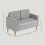 Homcom Sofá Dos Plaza Gris 117 x 62 x 78 cm 3