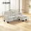 Homcom Sofá Chaise Longue Beige 186 x 130 x 84 cm 5