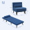 Homcom Sofá Cama Individual Azul 75 x 70 x 75 cm 3