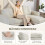 Homcom Sofá Chaise Longue Beige 186 x 130 x 84 cm 2
