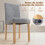 Homcom Sillas de Comedor Gris 44 x 56 x 90 cm 6