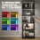 Homcom Librería Negro 60 x 30 x 179 cm 5