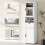 Homcom Columna de Baño Blanco 40 x 30 x 165 cm 6