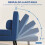 Homcom Sofá Cama Individual Azul 75 x 70 x 75 cm 5