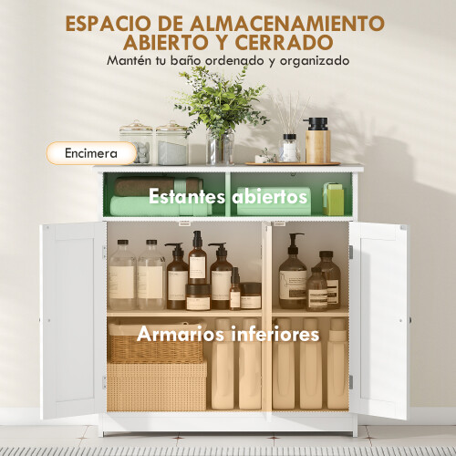 Homcom Mueble de Baño Blanco 85 x 30 x 85 cm 2