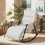 Homcom Silla Mecedora Gris 62 x 100 x 89 cm 2