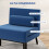 Homcom Sofá Cama Individual Azul 75 x 70 x 75 cm 6