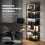 Homcom Librería Negro 60 x 30 x 179 cm 6