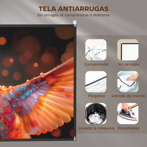 Homcom Pantalla de proyector Blanco 272 x 156 cm 2