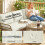 Outsunny Muebles de Jardín Beige 122 x 79 x 75 cm 6
