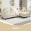 Homcom Sofá Chaise Longue Beige 214 x 134 x 87 cm 2