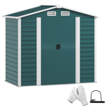 Caseta Jardín Exterior Verde 213 x 120 x 194 cm