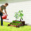 Outsunny Jardinera Marrón 93 x 93 x 35 cm 3
